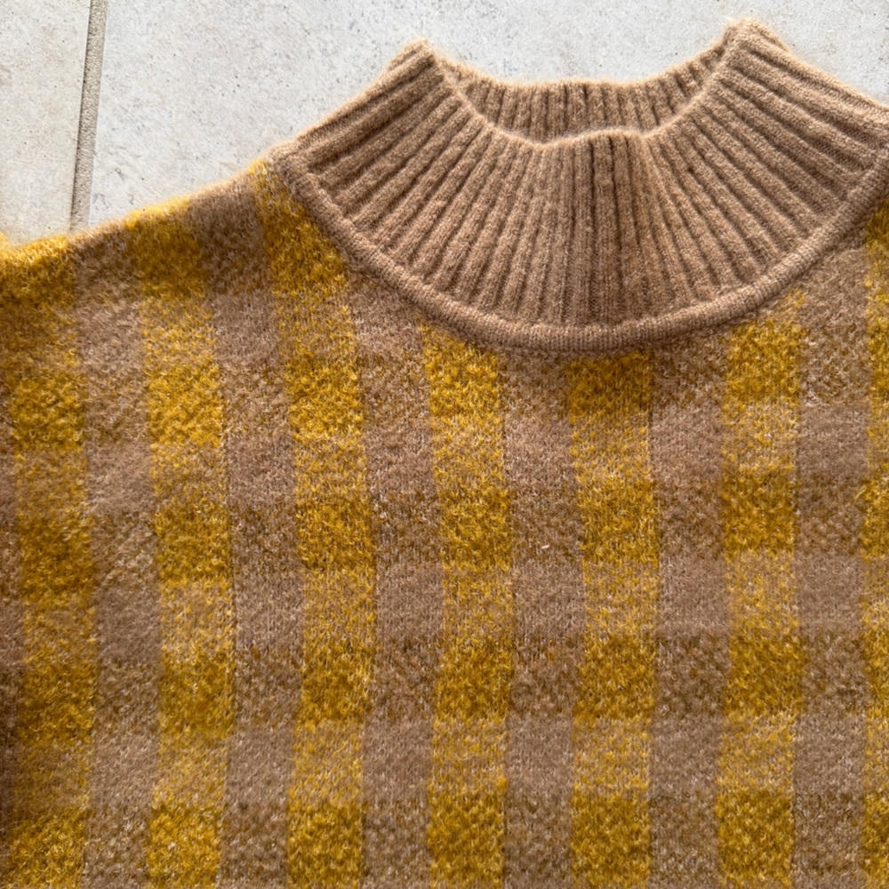 Hem & thread Oversized Sweater and Fitted Skirt Matching Two Piece Set Plaid - Picture 4 of 10